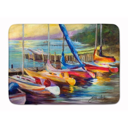Carolines Treasures Sailboats at sunset Machine Washable Memory Foam Mat JMK1036RUG